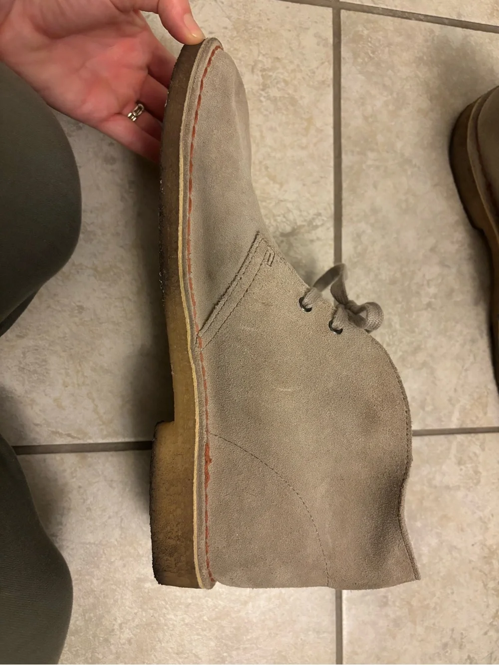 Clarks Taupe Suede Chukka Boots